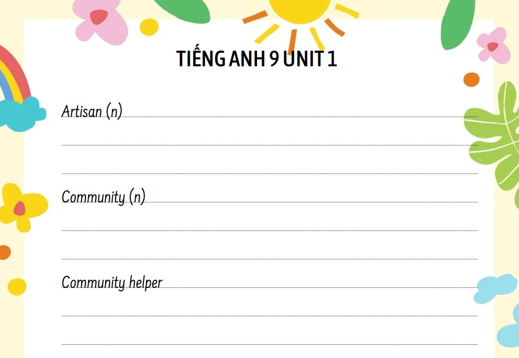 Luyện Viết vocab E9